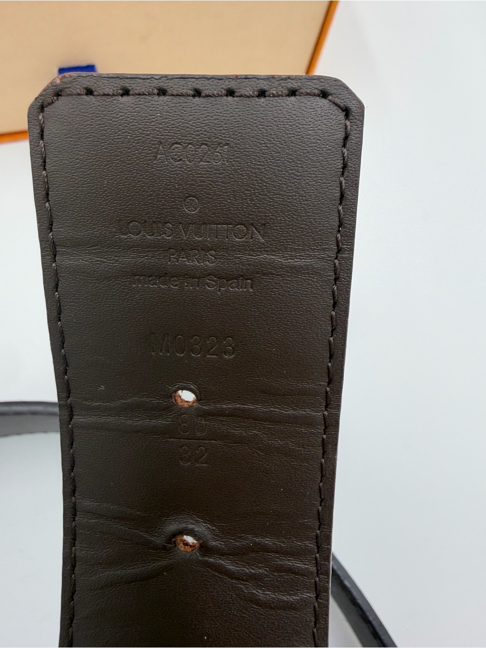 Louis Vuitton Initiales Monogram Reversible Canvas Belt Gold LV Buckle 80/32 - Picture 10 of 12